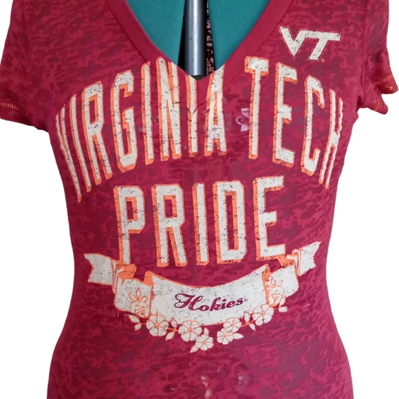 G for her By Alyssa Milano Virginia Tech Pride Hokies Shirt Maroon Orang… - Picture 1 of 12